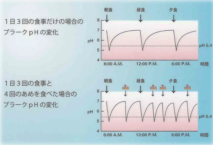 口腔内のpHと食事の関係